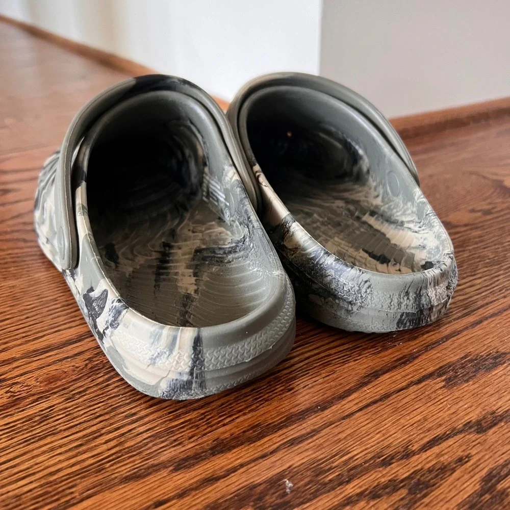 Rugged Shark Mens Grey Black Marble Clogs Slip On Water Shoes MNRS23SG736 9 NEW
